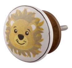 Mustard Panda Ceramic Flat Cabinet Knob Online